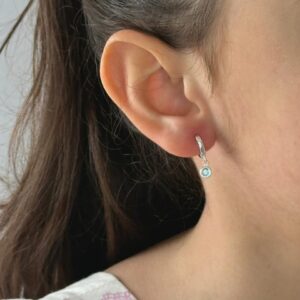 Argola com Pingente de Zircônia