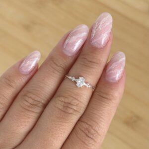 Anel Solitário Oval