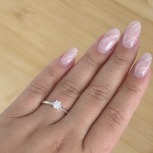 Anel Solitário Flor