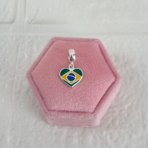 Berloque Coração Brasil