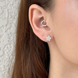 Brinco Flor Cravejada