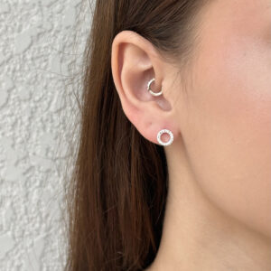 Brinco Círculo Cravejado