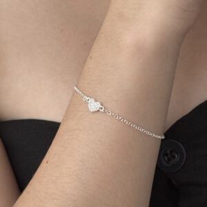 Pulseira Coração Cravejado