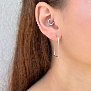 Argola Retangular Lisa (M)