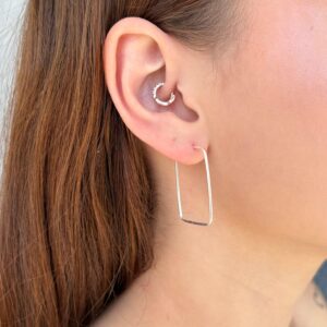 Argola Retangular Lisa (G)