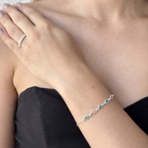 Pulseira Zircônias Coloridas