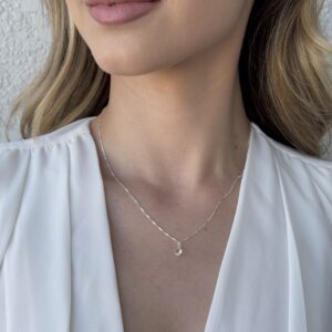 Gargantilha Ponto de Luz Rosa – Rosa Claro