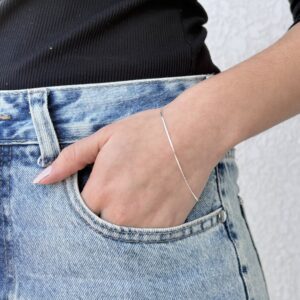 Pulseira Fio Trançado Delicada